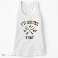 Funny Grilling ID Smoke That Grill Daddy Pit Meat Squad Women's Tank Top thumb 0