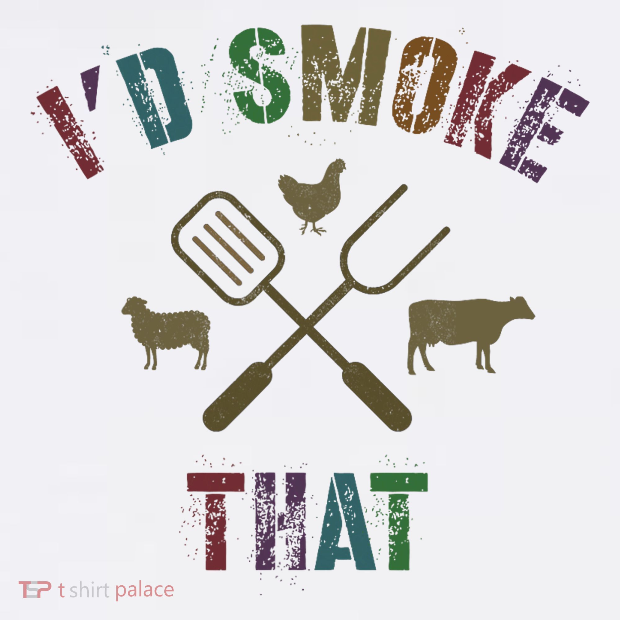 Funny Grilling ID Smoke That Grill Daddy Pit Meat Squad Women's Tank Top