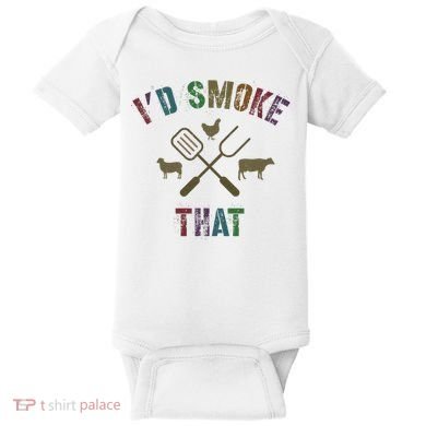 Funny Grilling ID Smoke That Grill Daddy Pit Meat Squad Baby Bodysuit