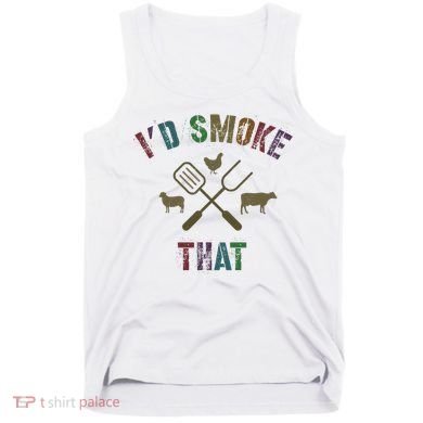 Funny Grilling ID Smoke That Grill Daddy Pit Meat Squad Tank Top