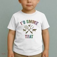 Funny Grilling ID Smoke That Grill Daddy Pit Meat Squad Toddler T-Shirt thumb 2