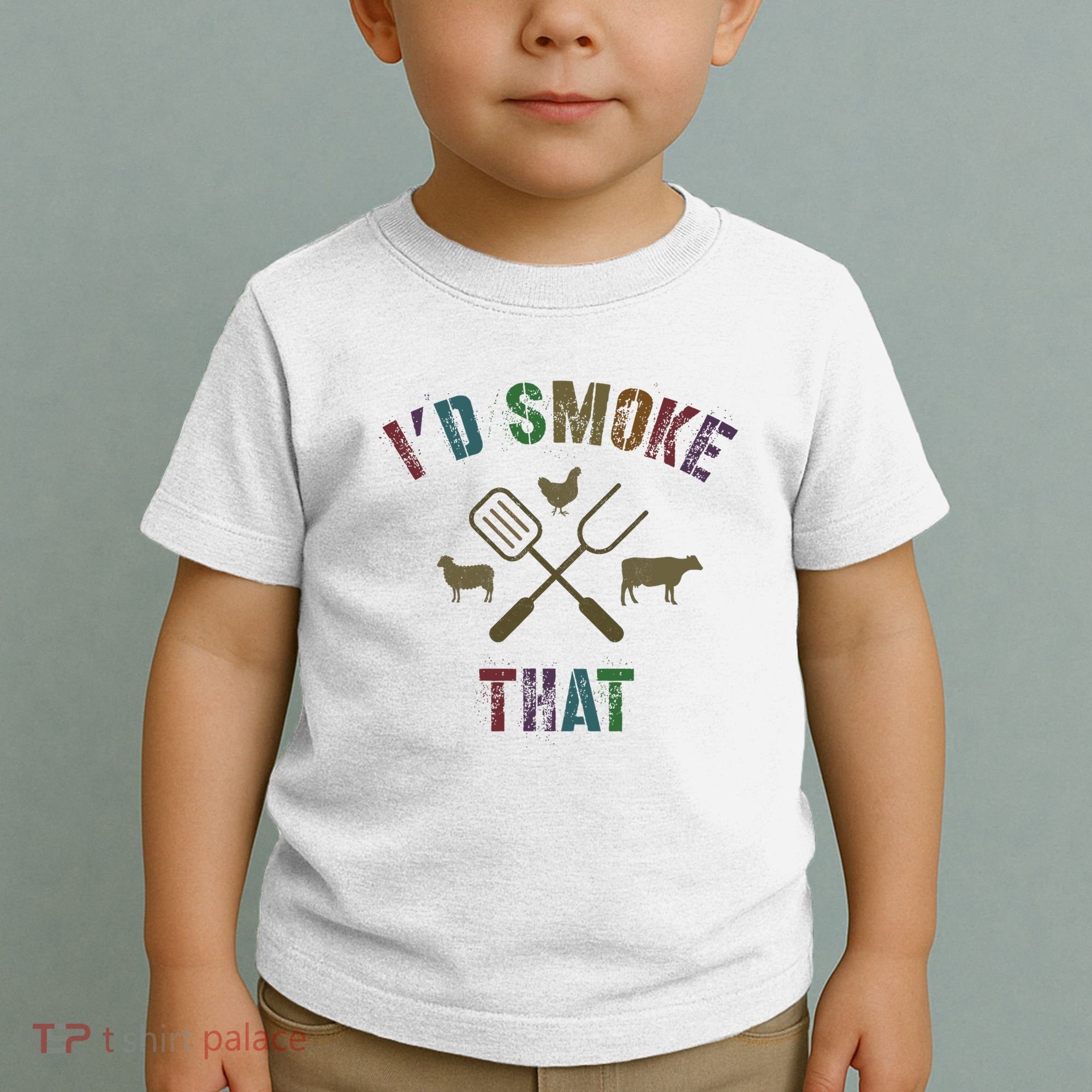 Funny Grilling ID Smoke That Grill Daddy Pit Meat Squad Toddler T-Shirt