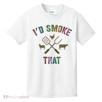 Funny Grilling ID Smoke That Grill Daddy Pit Meat Squad Kids T-Shirt