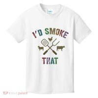 Funny Grilling ID Smoke That Grill Daddy Pit Meat Squad Kids T-Shirt thumb 0