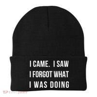 Funny Gift I Came I Saw I Forgot What I Was Doing Sarcastic Gift Beanie thumb 0