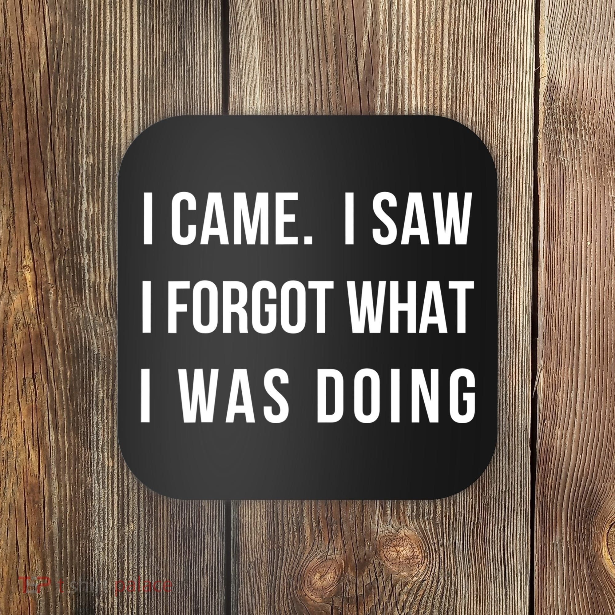 Funny Gift I Came I Saw I Forgot What I Was Doing Sarcastic Gift Coaster