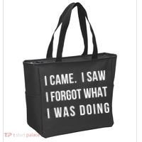Funny Gift I Came I Saw I Forgot What I Was Doing Sarcastic Gift Tote Bag thumb 2