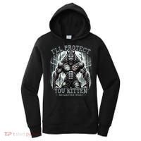 Funny Graphic ILl Protect You Kitten Alpha Wolf Women's Hoodie thumb 0