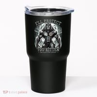 Funny Graphic ILl Protect You Kitten Alpha Wolf Tumbler thumb 0