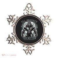 Funny Graphic ILl Protect You Kitten Alpha Wolf Ornament thumb 0