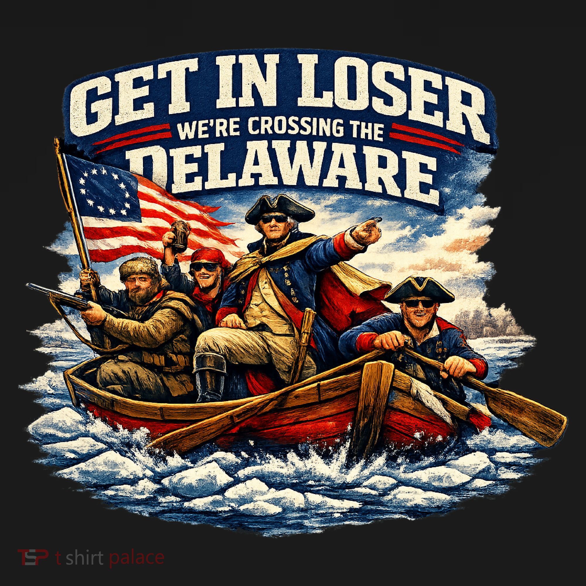 Funny Get In Loser We're Crossing The Delaware Backpack