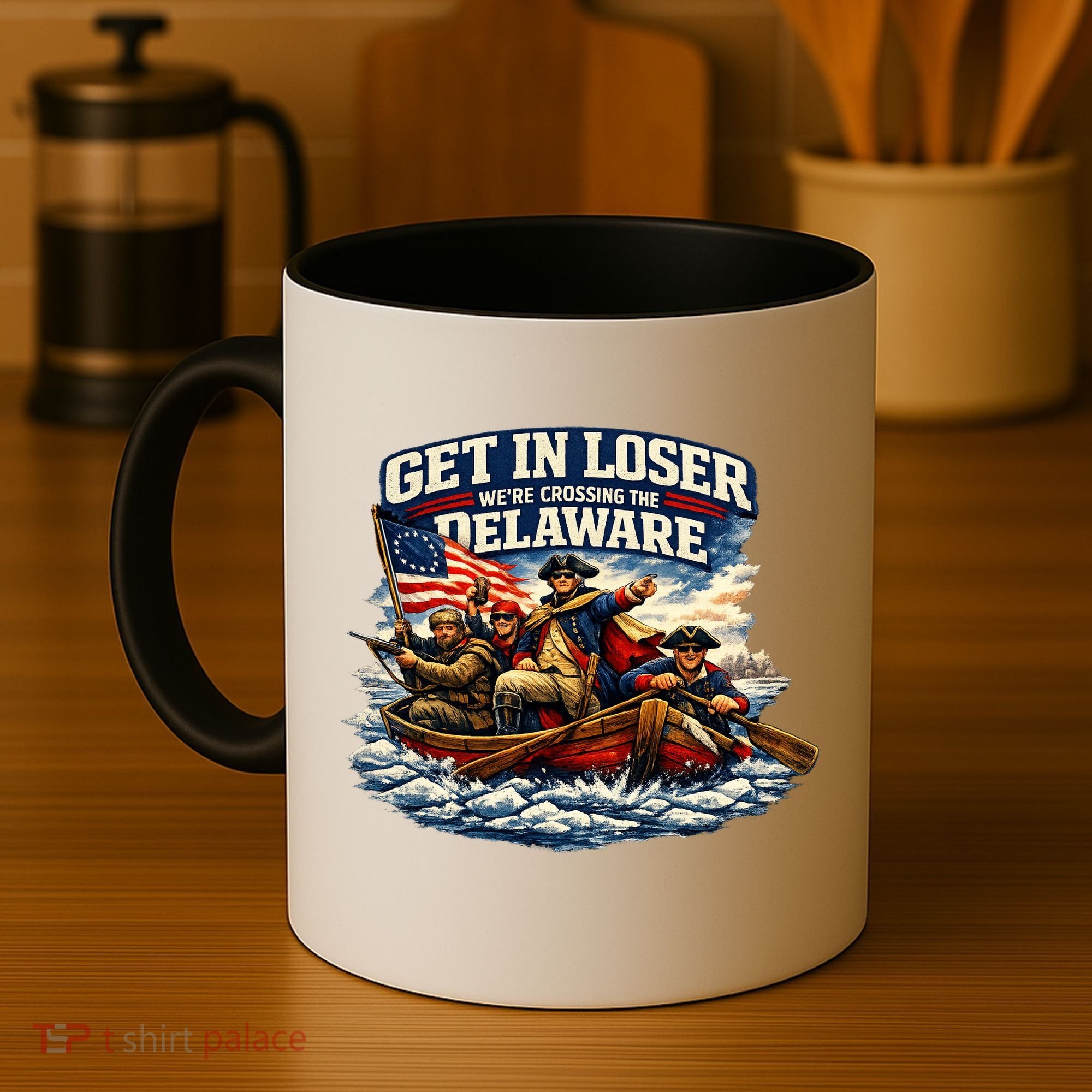 Funny Get In Loser We're Crossing The Delaware Coffee Mug