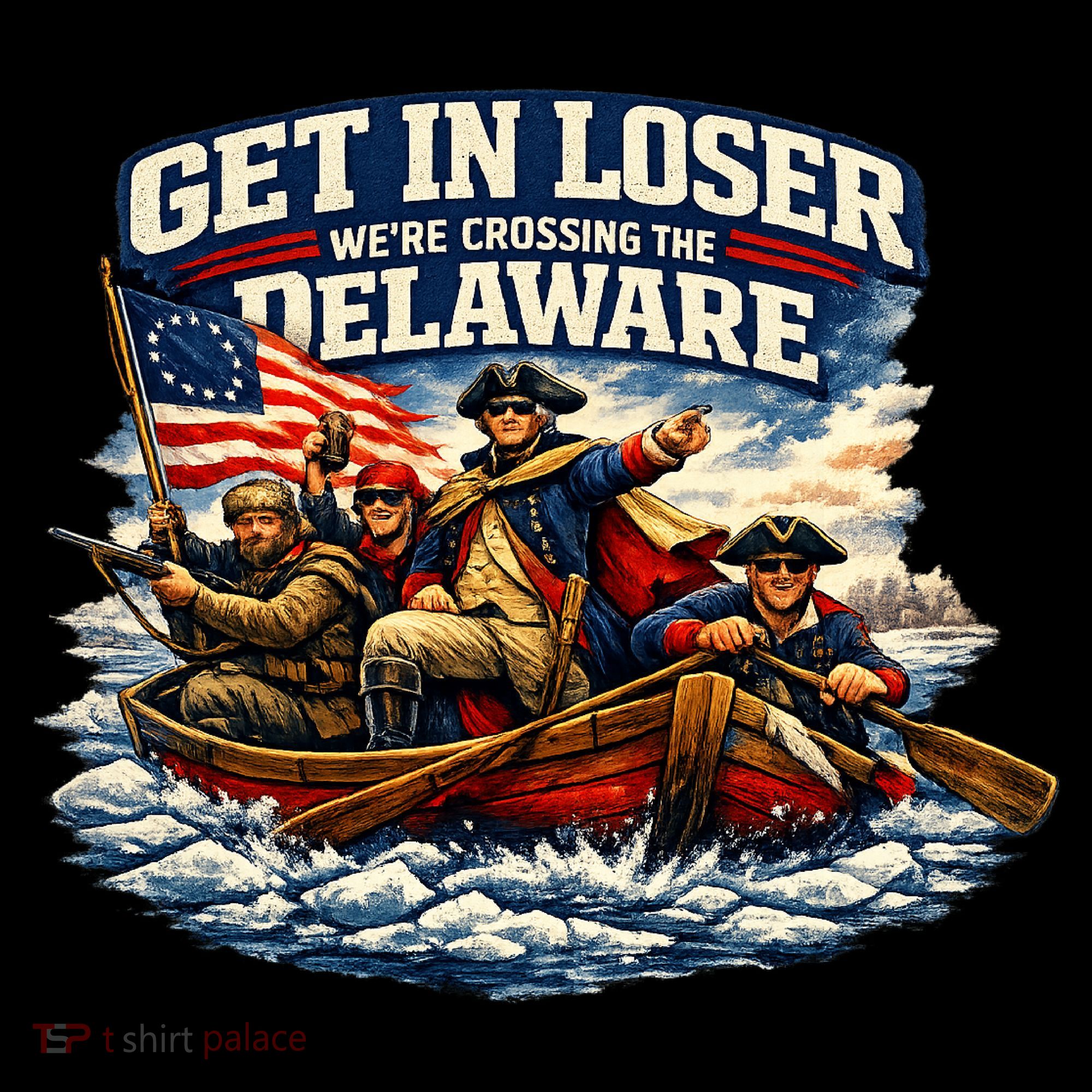 Funny Get In Loser We're Crossing The Delaware Coffee Mug