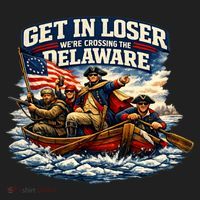 Funny Get In Loser We're Crossing The Delaware Tumbler thumb 3