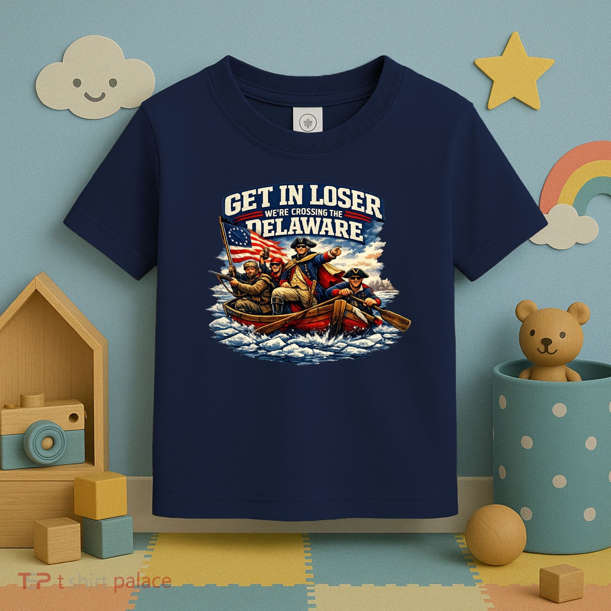 Funny Get In Loser We're Crossing The Delaware Toddler T-Shirt