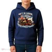 Funny Get In Loser We're Crossing The Delaware Kids Hoodie thumb 4