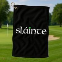 Funny Gift Irish Gaelic Slainte Gift Golf Towel thumb 1