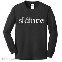 Funny Gift Irish Gaelic Slainte Gift Kids Long Sleeve Shirt thumb 0