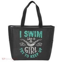 Funny Gift I Swim Like Try To Keep Up Funny Swimming Swimmer Gift Tote Bag thumb 0
