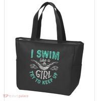 Funny Gift I Swim Like Try To Keep Up Funny Swimming Swimmer Gift Tote Bag thumb 3