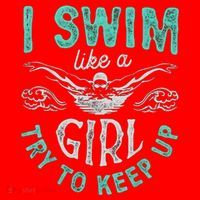 Funny Gift I Swim Like Try To Keep Up Funny Swimming Swimmer Gift Santa Hat thumb 1