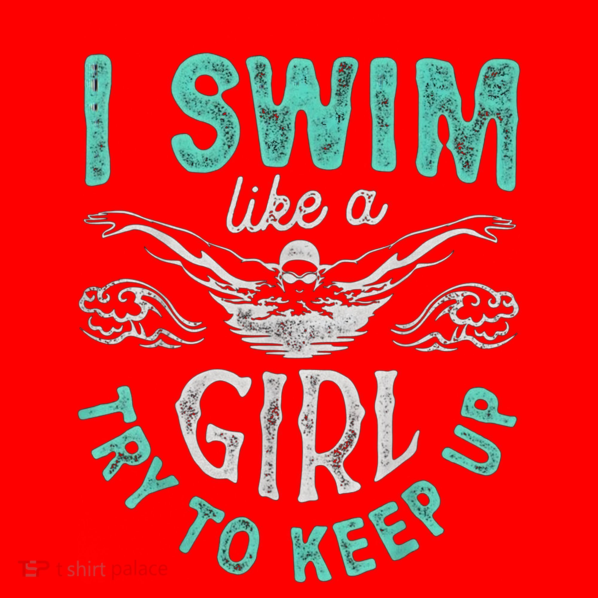 Funny Gift I Swim Like Try To Keep Up Funny Swimming Swimmer Gift Santa Hat