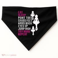 Funny Girl Irish Dance Gift, Eat Sleep Repeat USA-Made Doggie Bandana thumb 0