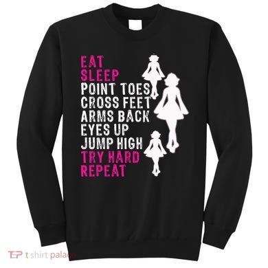 Funny Girl Irish Dance Gift, Eat Sleep Repeat Sweatshirt