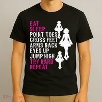 Funny Girl Irish Dance Gift, Eat Sleep Repeat T-Shirt thumb 3