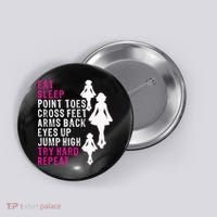 Funny Girl Irish Dance Gift, Eat Sleep Repeat Button thumb 0
