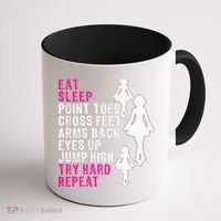 Funny Girl Irish Dance Gift, Eat Sleep Repeat Coffee Mug thumb 1