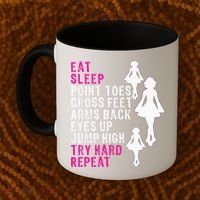Funny Girl Irish Dance Gift, Eat Sleep Repeat Coffee Mug thumb 2