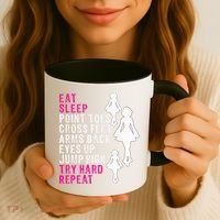 Funny Girl Irish Dance Gift, Eat Sleep Repeat Coffee Mug thumb 3