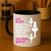 Funny Girl Irish Dance Gift, Eat Sleep Repeat Coffee Mug thumb 4