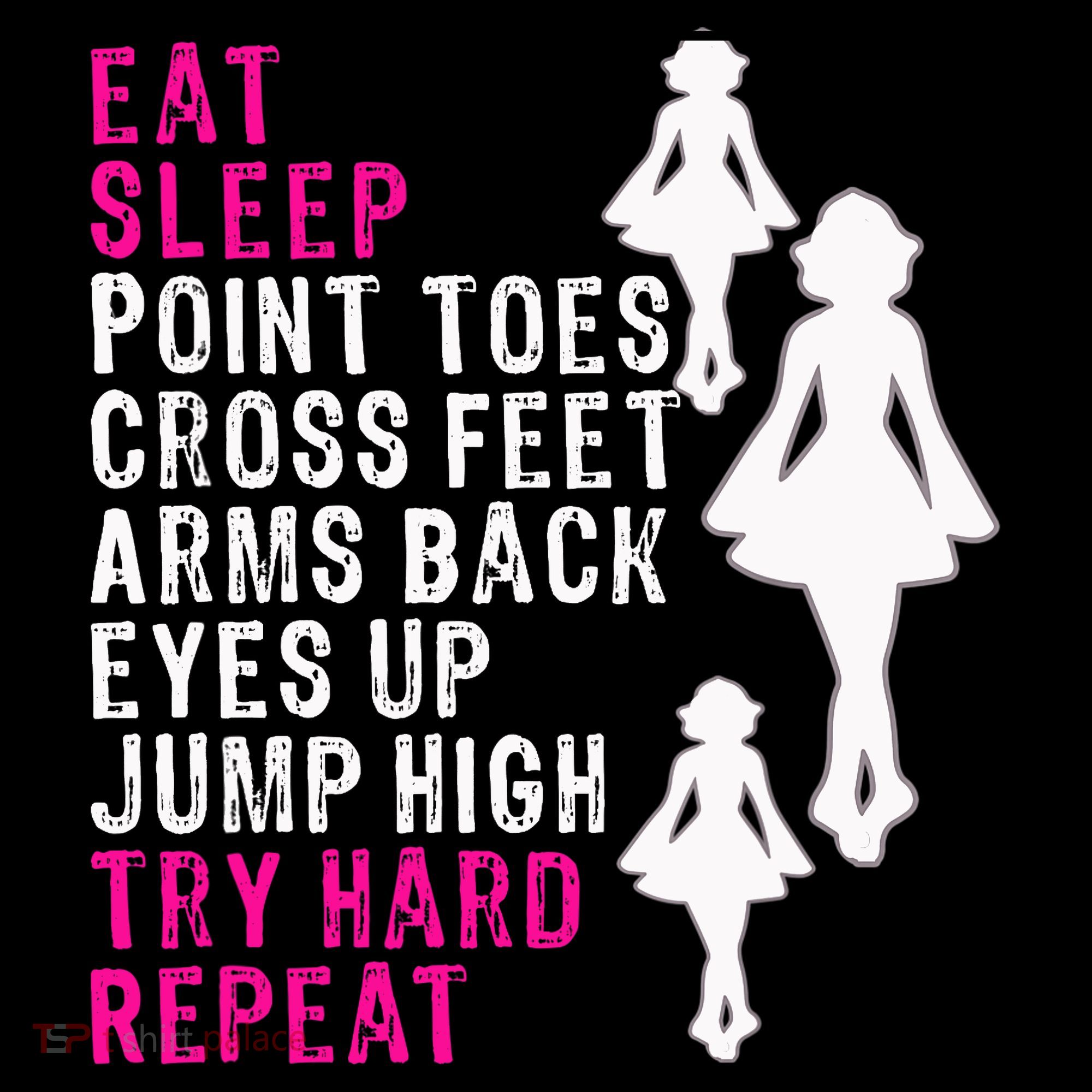 Funny Girl Irish Dance Gift, Eat Sleep Repeat Women's Hoodie