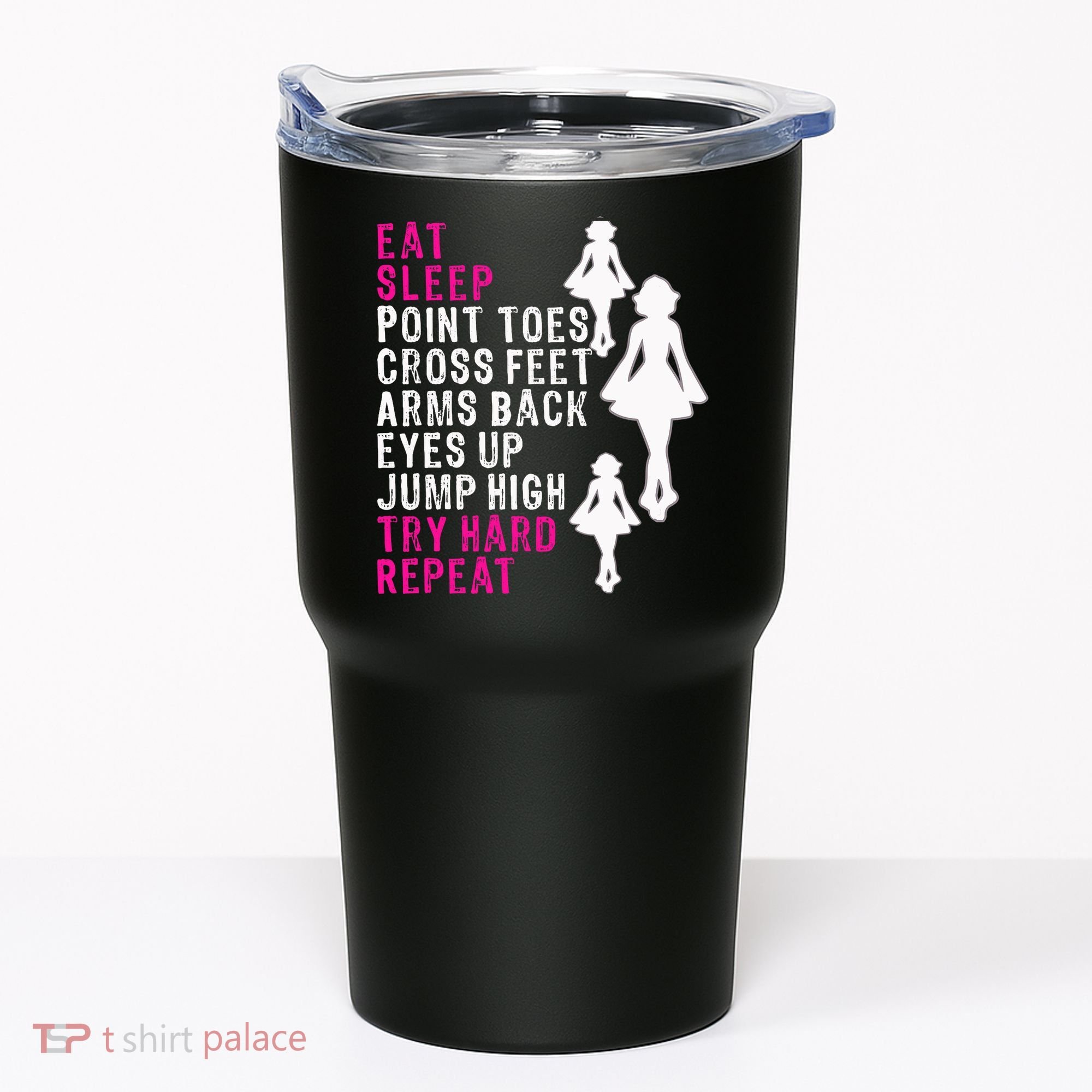 Funny Girl Irish Dance Gift, Eat Sleep Repeat Tumbler