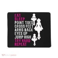 Funny Girl Irish Dance Gift, Eat Sleep Repeat Mousepad thumb 0