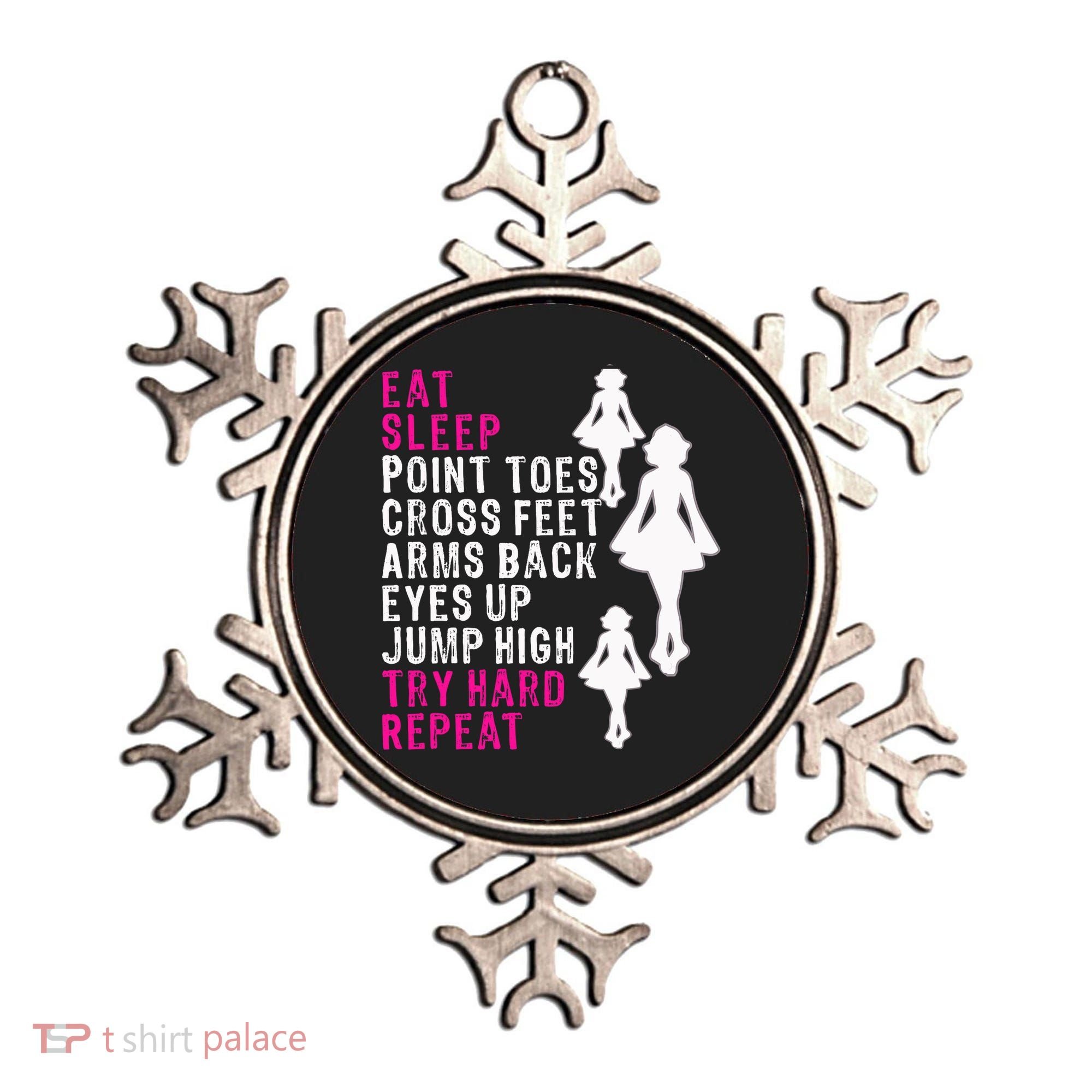 Funny Girl Irish Dance Gift, Eat Sleep Repeat Ornament