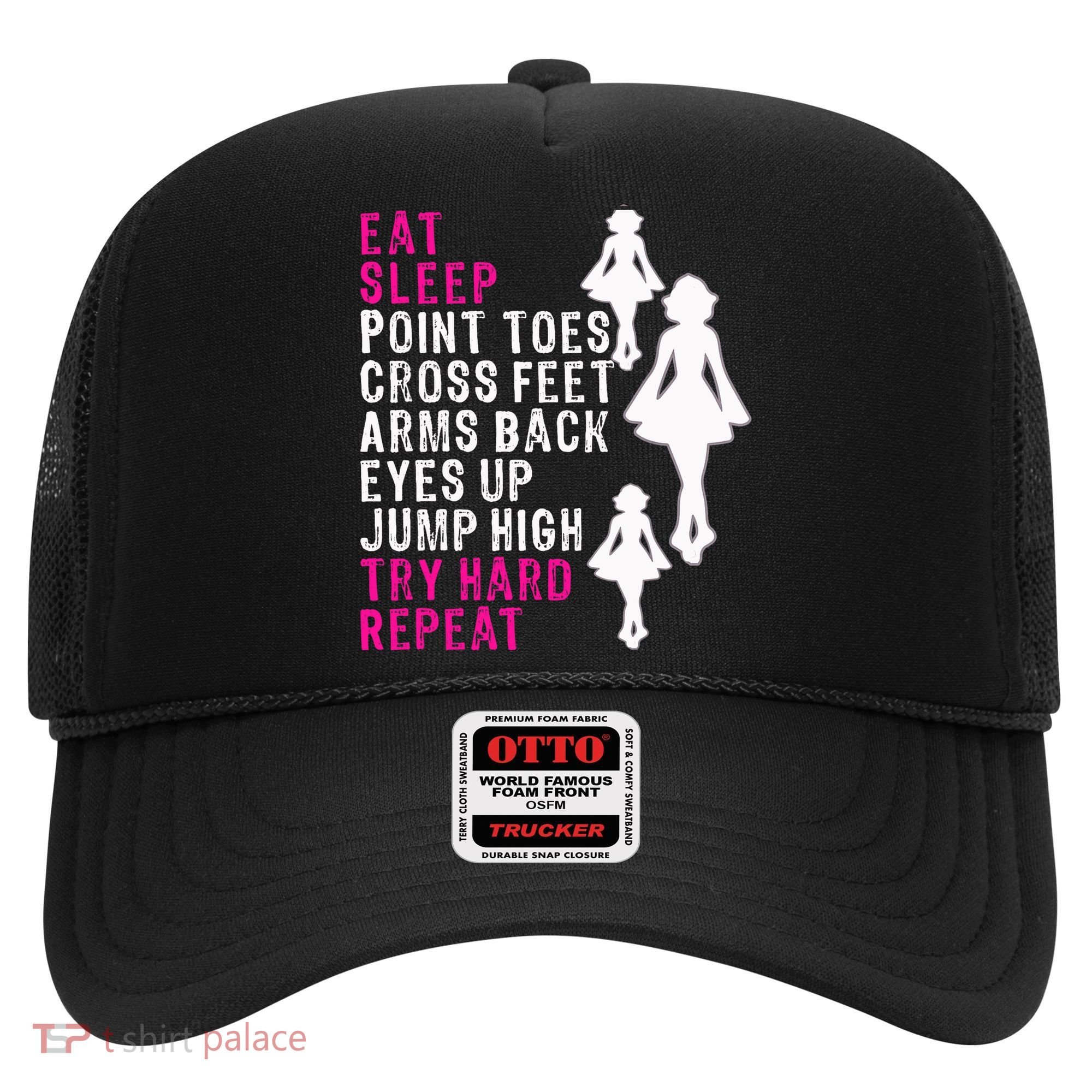 Funny Girl Irish Dance Gift, Eat Sleep Repeat Hat