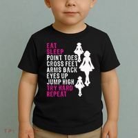 Funny Girl Irish Dance Gift, Eat Sleep Repeat Toddler T-Shirt thumb 2