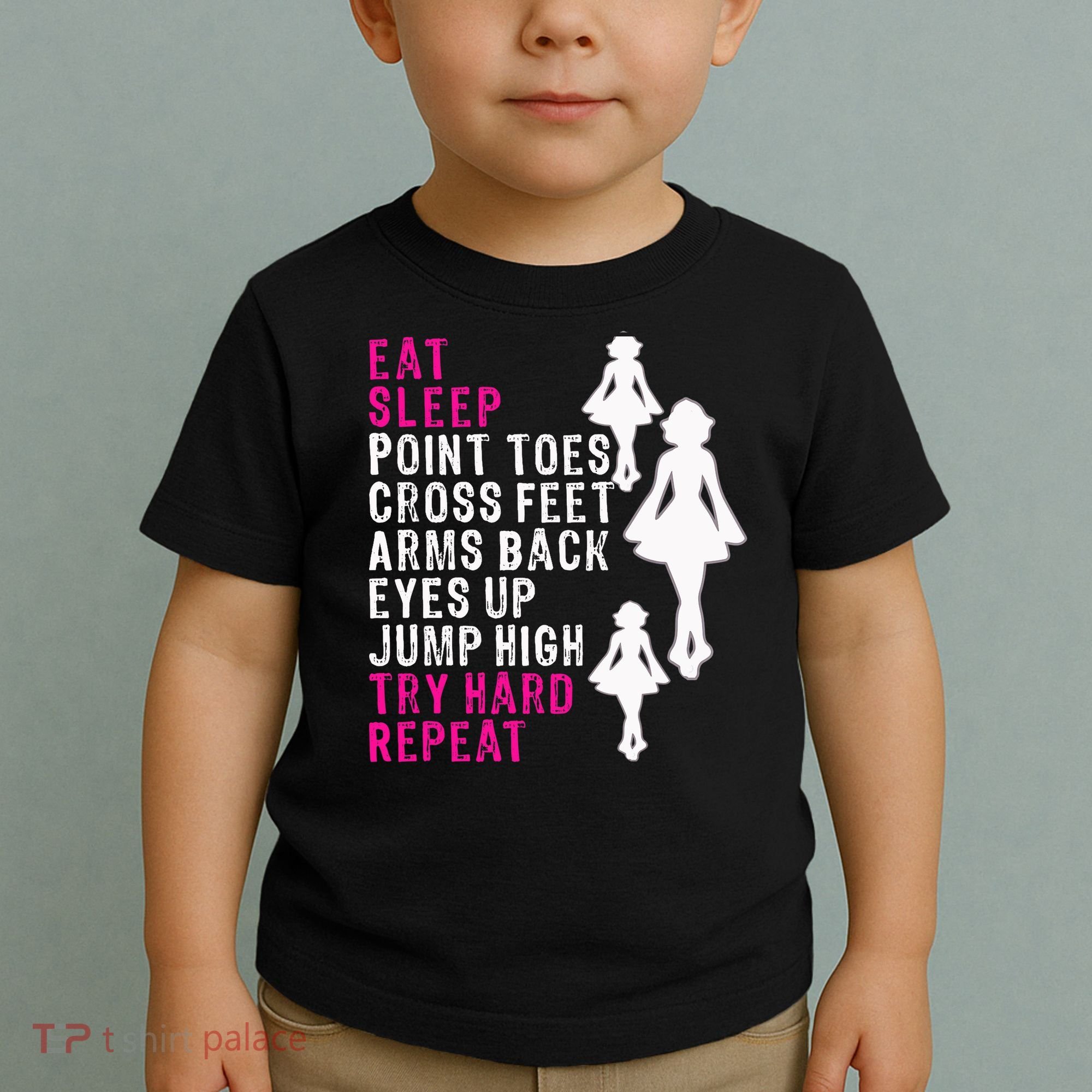 Funny Girl Irish Dance Gift, Eat Sleep Repeat Toddler T-Shirt