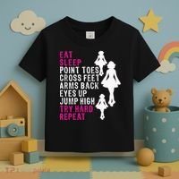 Funny Girl Irish Dance Gift, Eat Sleep Repeat Toddler T-Shirt thumb 3