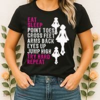 Funny Girl Irish Dance Gift, Eat Sleep Repeat Women's T-Shirt thumb 2