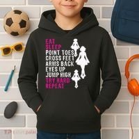 Funny Girl Irish Dance Gift, Eat Sleep Repeat Kids Hoodie thumb 2