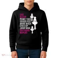 Funny Girl Irish Dance Gift, Eat Sleep Repeat Kids Hoodie thumb 4