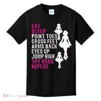 Funny Girl Irish Dance Gift, Eat Sleep Repeat Kids T-Shirt thumb 0