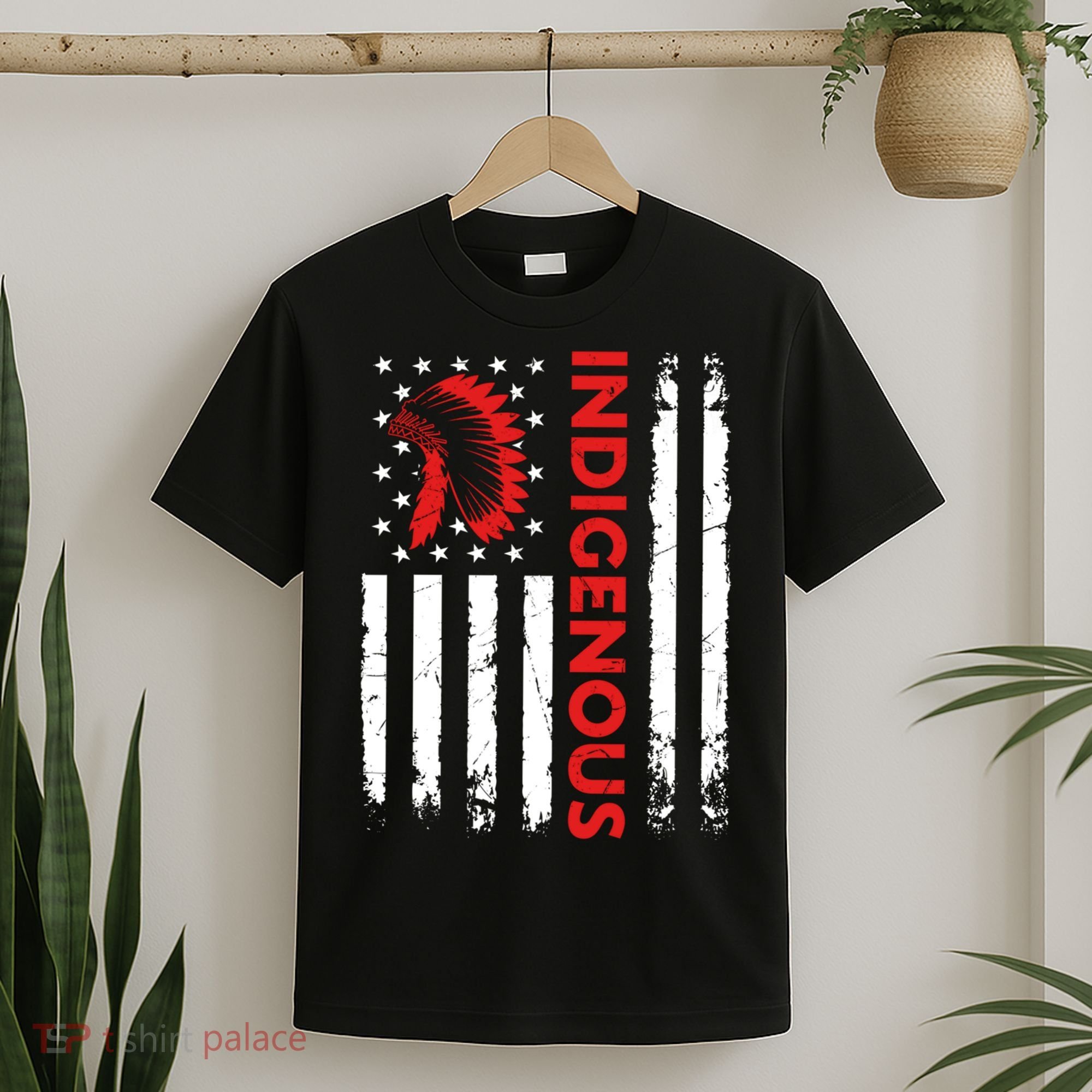 Funny Gift Indigenous People Day Us Flag Native American Heritage  T-Shirt