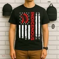 Funny Gift Indigenous People Day Us Flag Native American Heritage  T-Shirt thumb 6