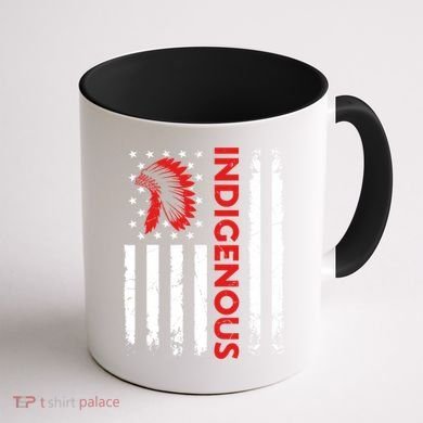 Funny Gift Indigenous People Day Us Flag Native American Heritage  Coffee Mug back
