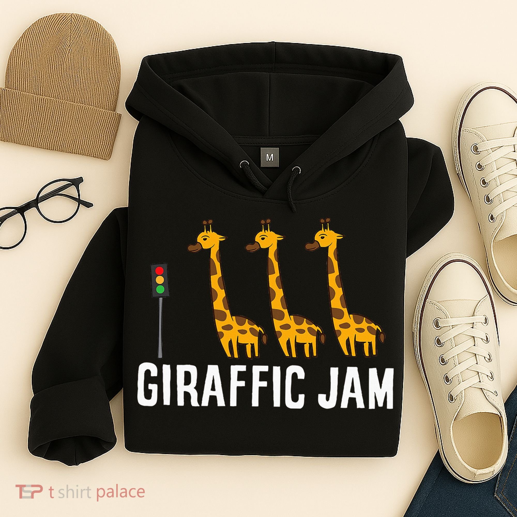 Funny Giraffic Jam Cute Giraffe Giraffe Pun Cute Giraffe Hoodie